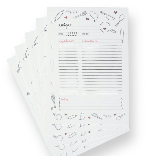 Extra Paper for Recipe Book