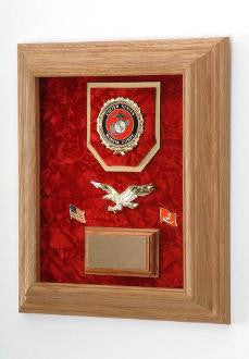 Deluxe Awards Display Case Tribute To Soldiers - Walnut