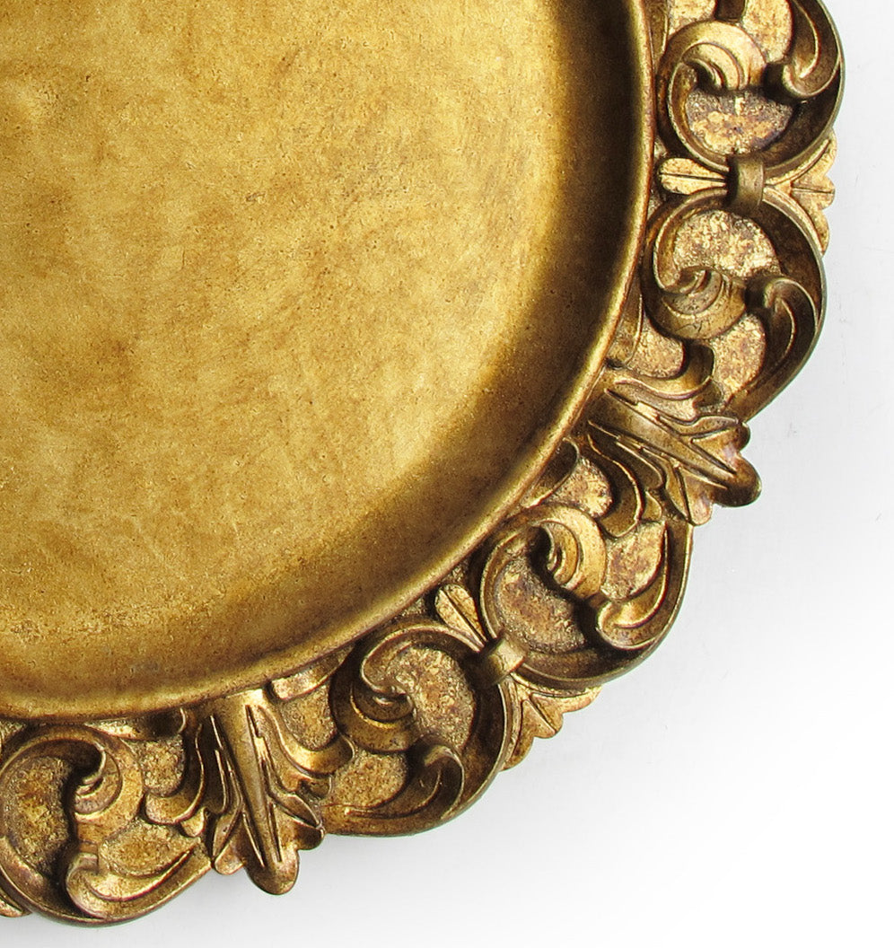 Gold Embossed Charger Plate - Elegant Tabletop Accent