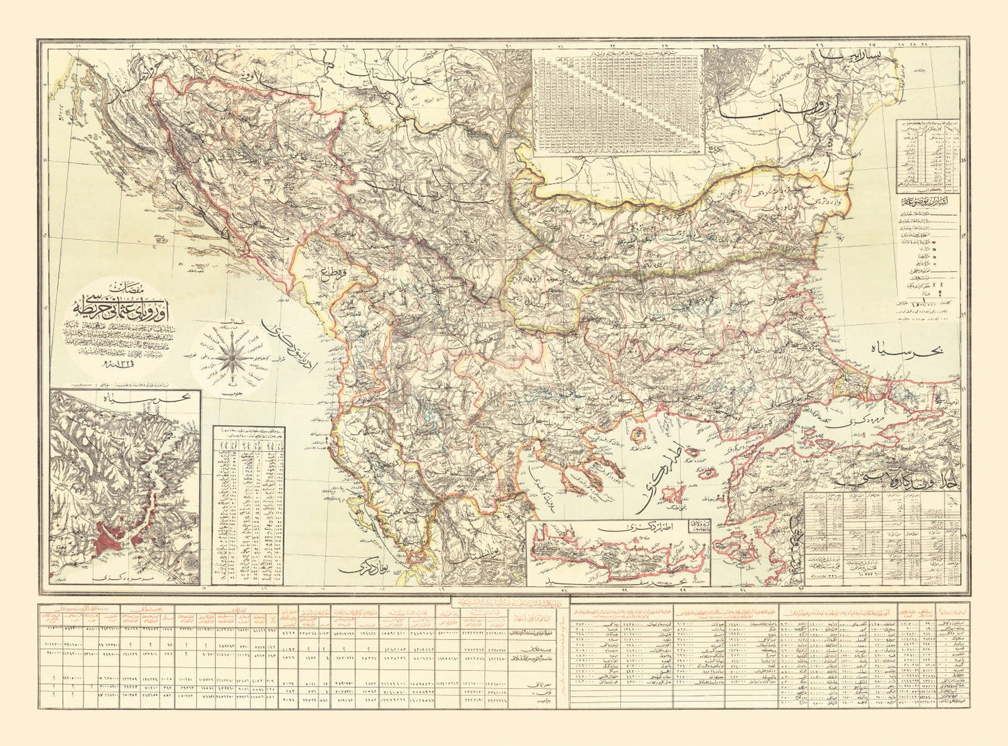 Vintage Balkans Map 1906