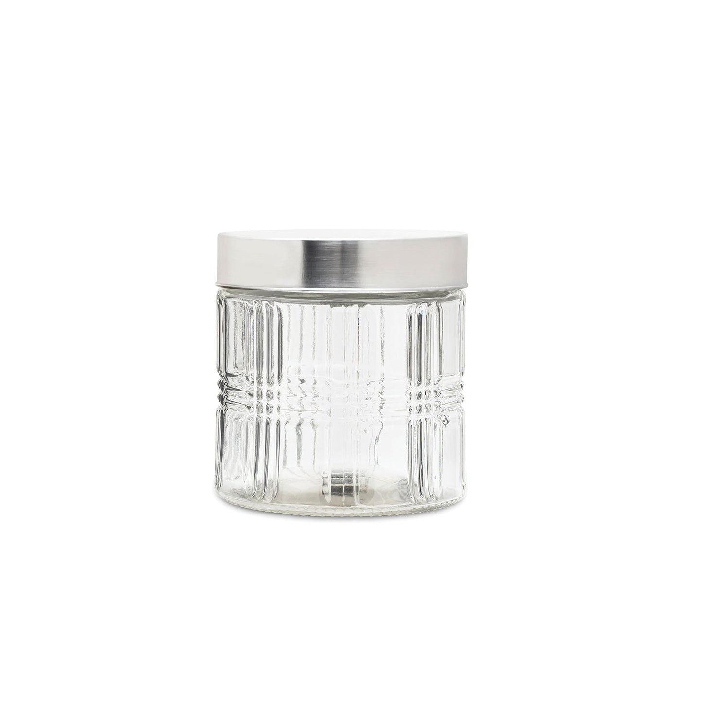 PORTLAND ROUND SET OF 3 GLASS CANISTERS 59 oz, 44 oz, 30oz RB 4.37"D X 8.58",6.61",4.72"