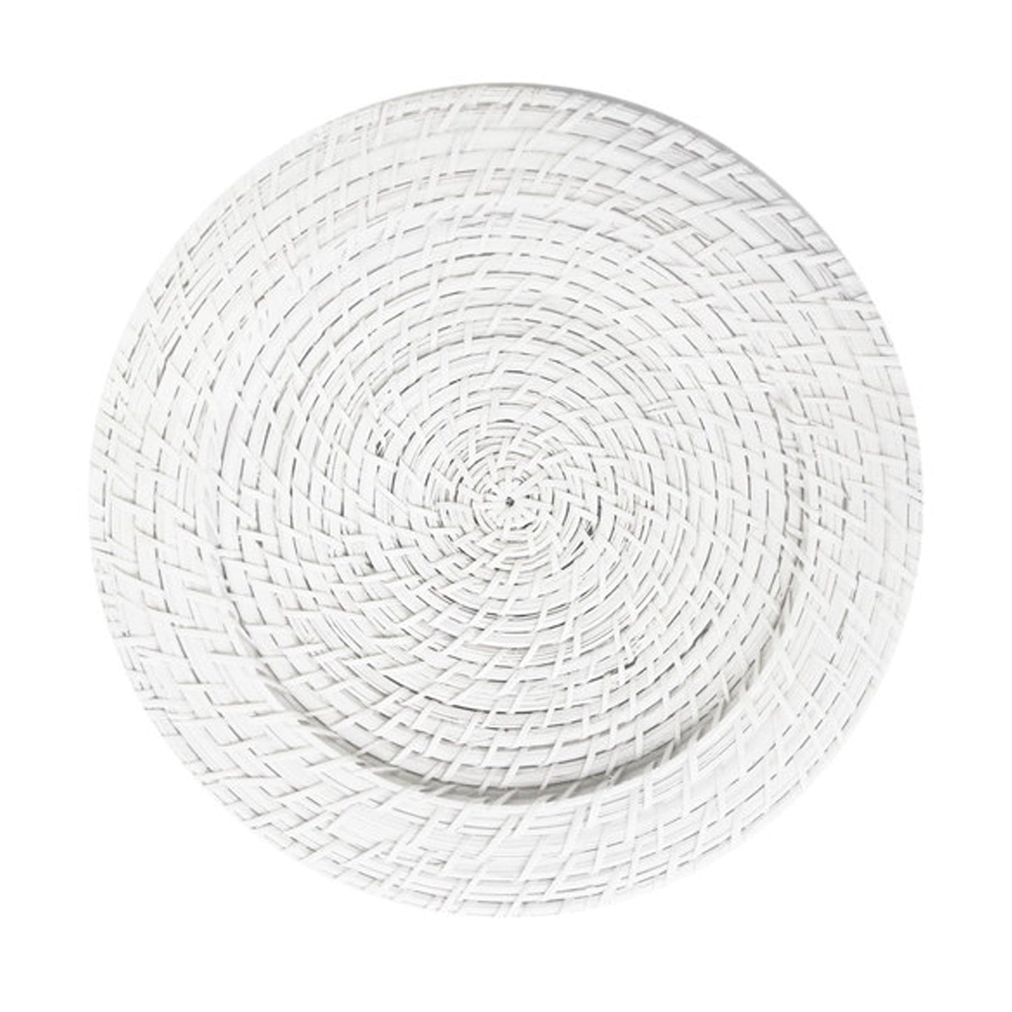 White Rattan Charger Set of 4 Plates