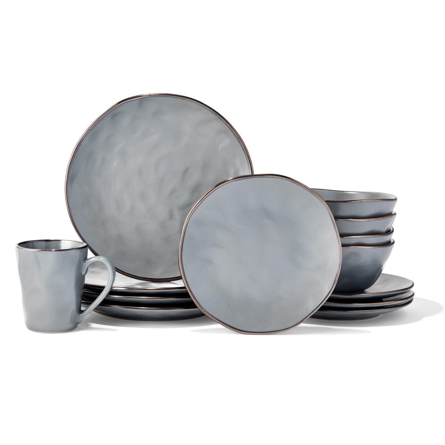 Luna Gray 16-Piece Dinner Set