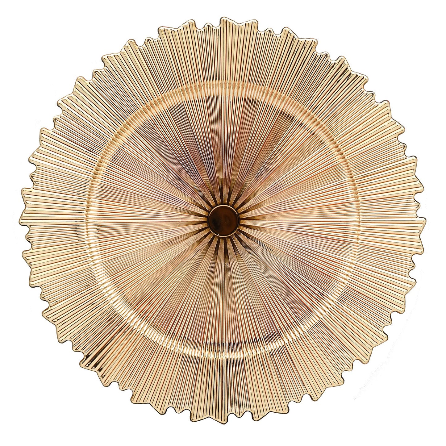 STAR GOLD ELECTROPLATED CHARGER SET/4 13"D