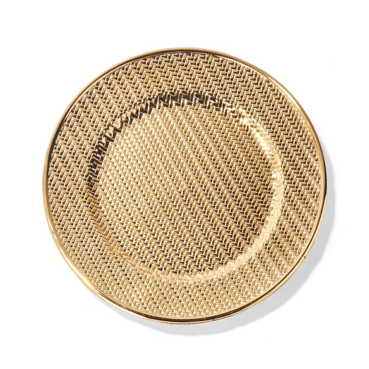 Aubrey Electroplated Gold Charger Plate Set of 4 13"D