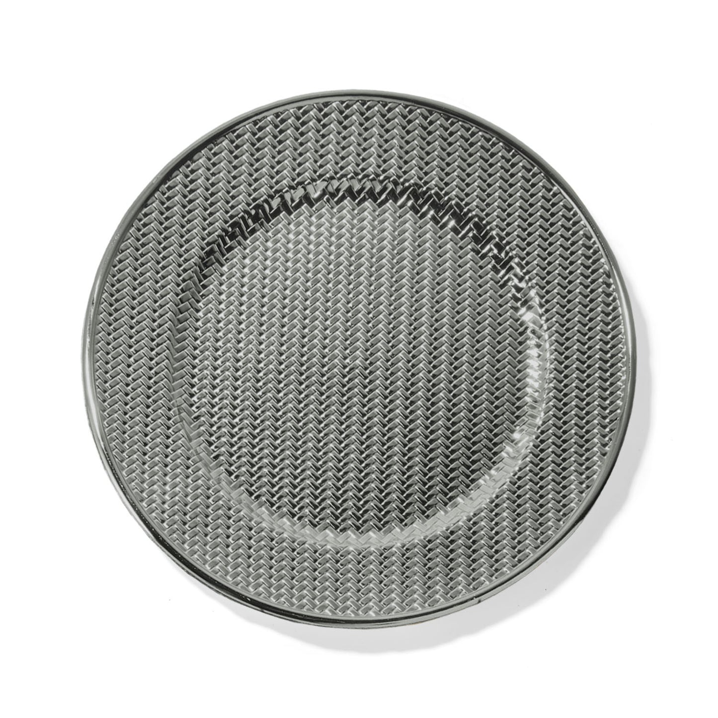 Aubrey Electroplated Gray Antiqued Charger Set of 4 13"D