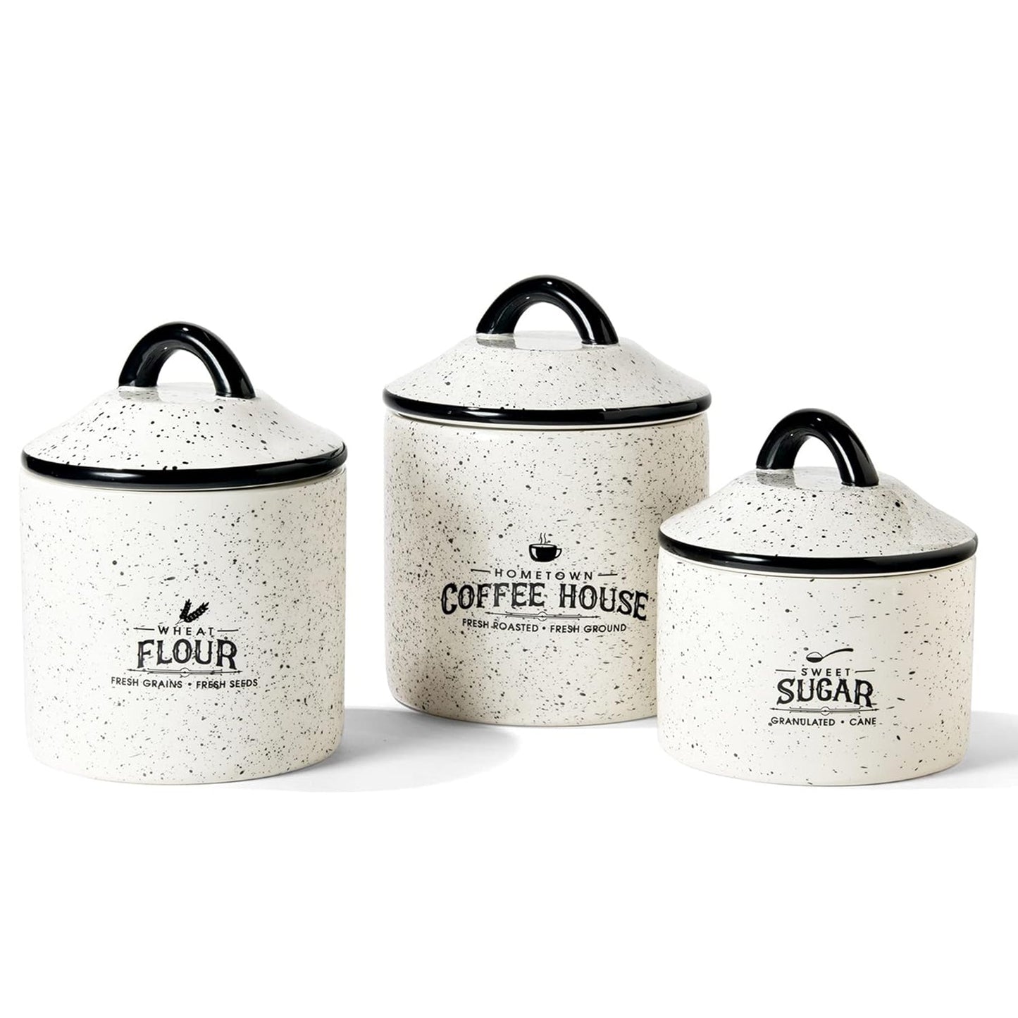 Hometown Coffee House 3 Pc Canister Set
