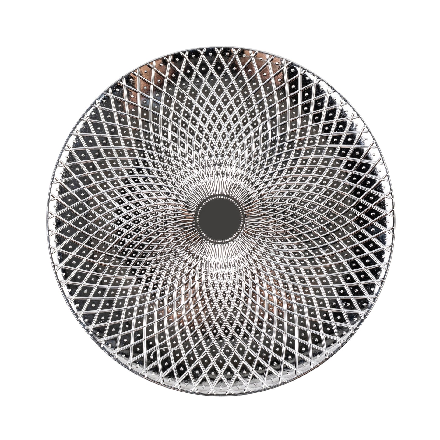 ADINA SILVER SET OF 4 CHARGER PLATES 13"D ELECTROPLATED