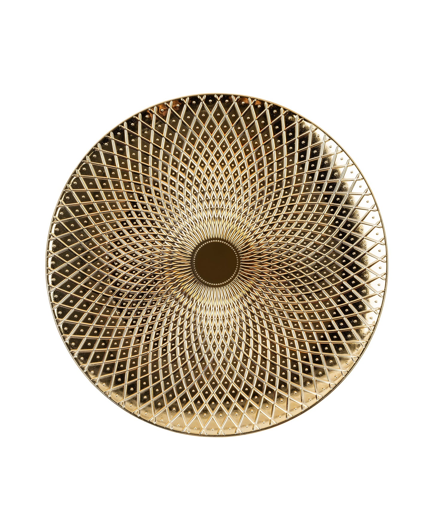 ADINA GOLD SET OF 4 CHARGER PLATES 13"D ELECTROPLATED