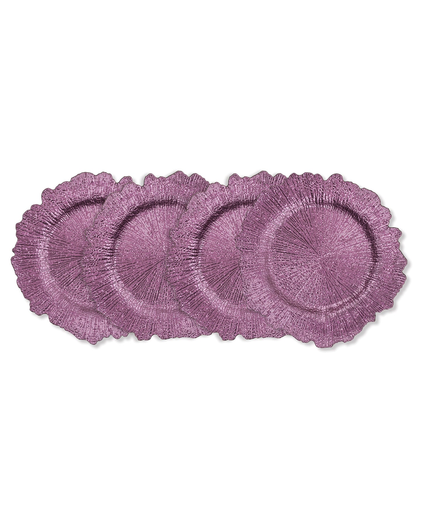 PURPLE REEF PP SET OF 4 CHARGER PLATES 13"D