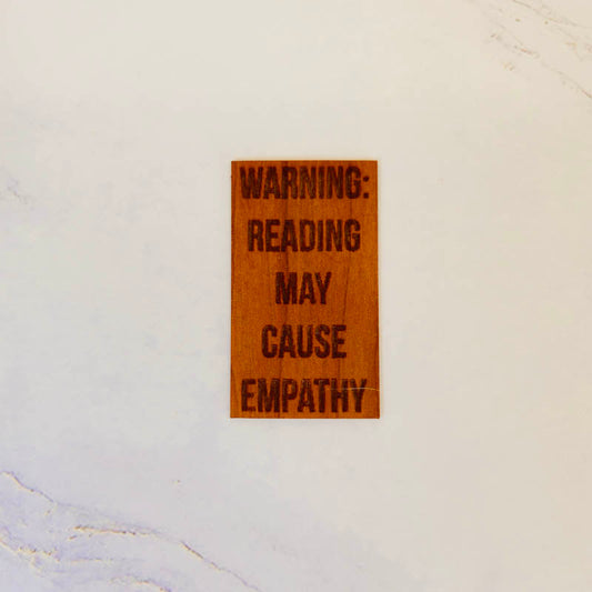 Wood Sticker | Reading causes empathy