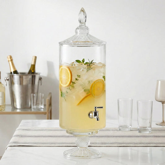 Westchester Optic Glass Beverage Dispenser 2 Gallon