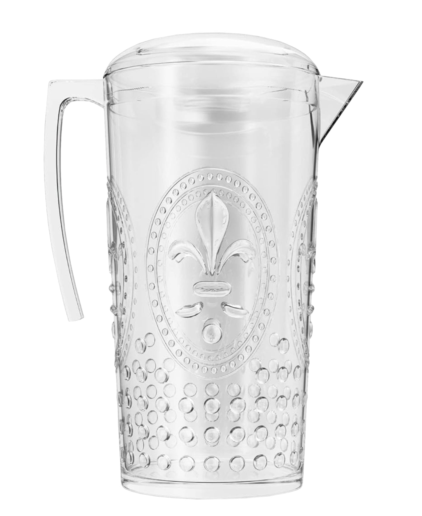 FLEUR DE LIS CLEAR ACRYLIC PITCHER 74.39 oz/2.2 L