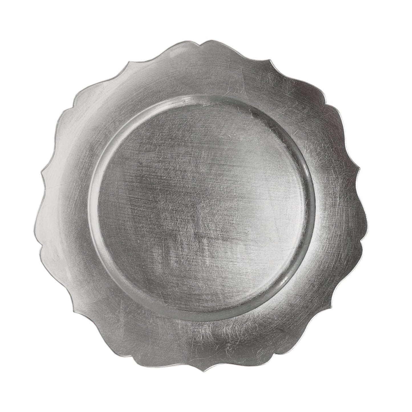Silver Scallop Charger Plate Set, 12 Pieces