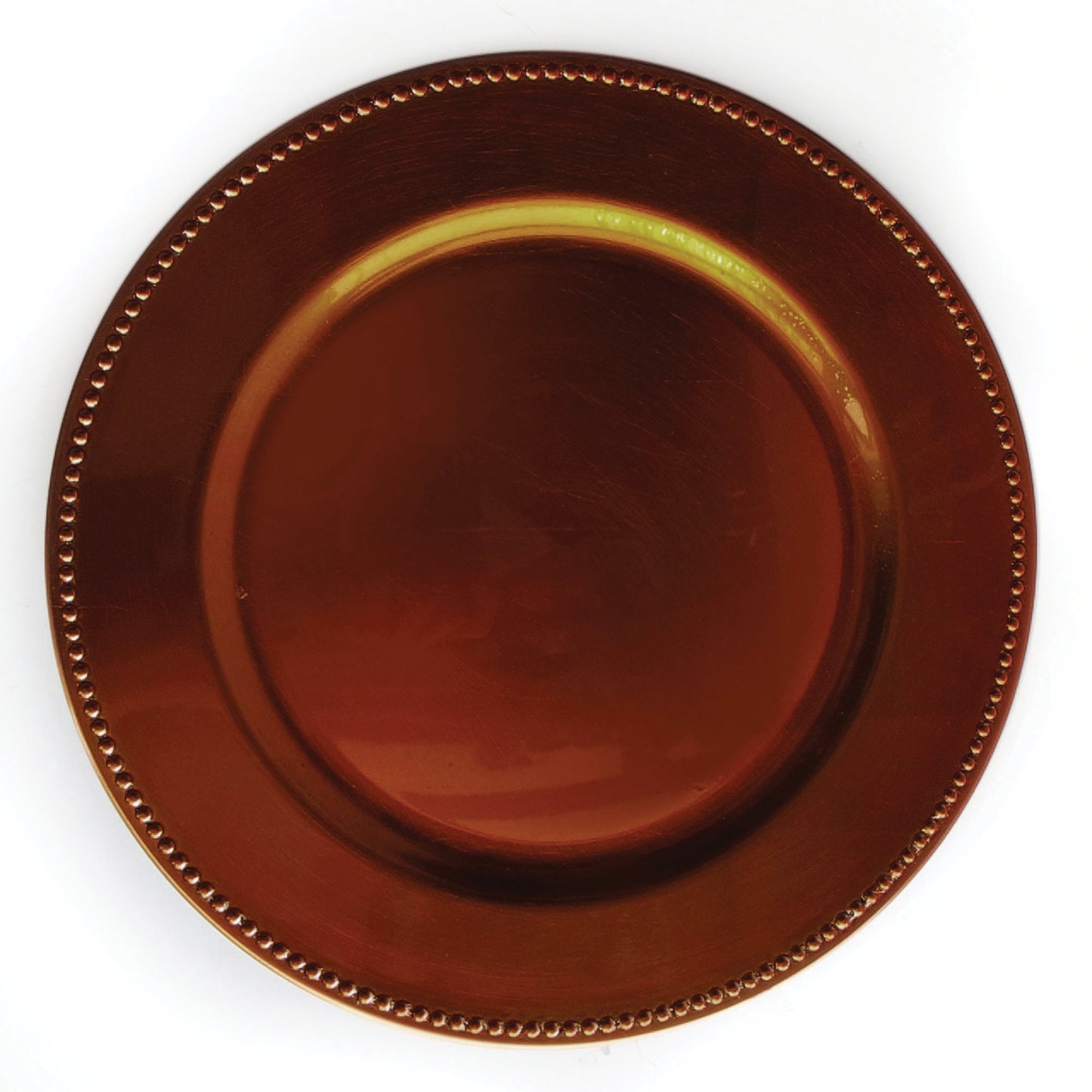 Copper Beaded Charger Plate Set of 12 - Elegant Tabletop Decor