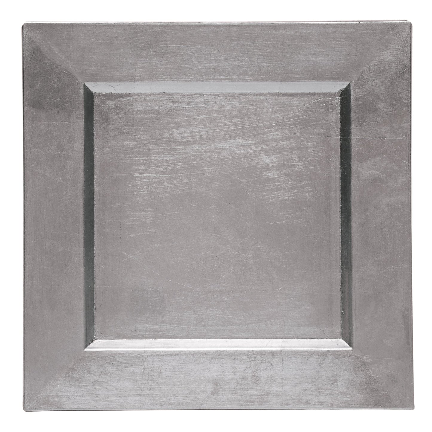 SILVER SQUARE CHARGER PLATE 13"D 12 PC SET