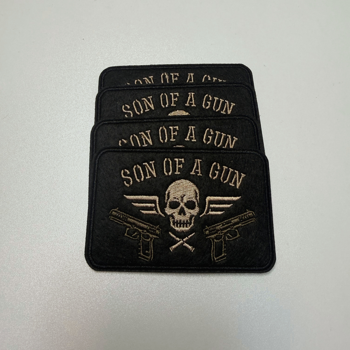 3.5" Sun of a Gun - Embroidered Hat Patch