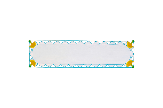 Hand Embroidered Heirloom Petals Table Runner 16.5" × 67"
