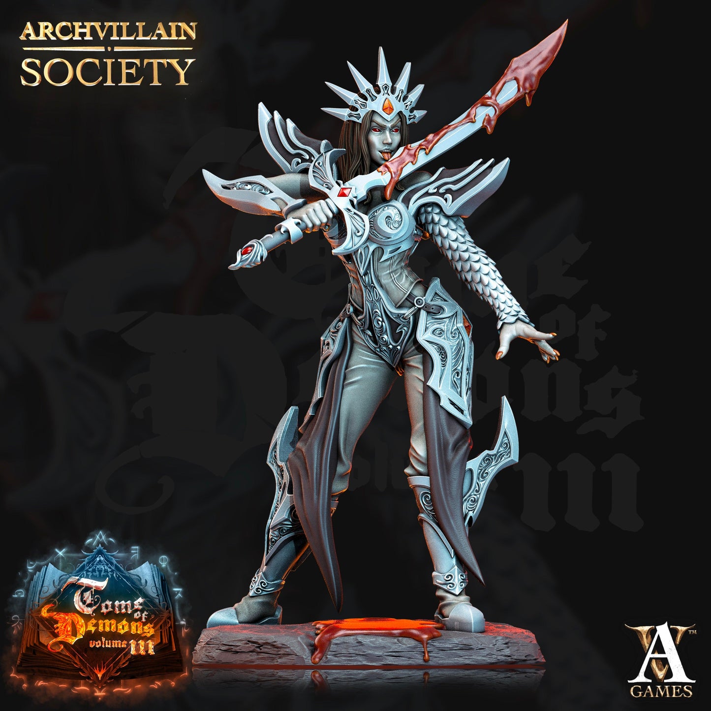 3D Printed Archvillain Games Acrimonia Hemopriest Society Vol. XIX 28 32mm D&D