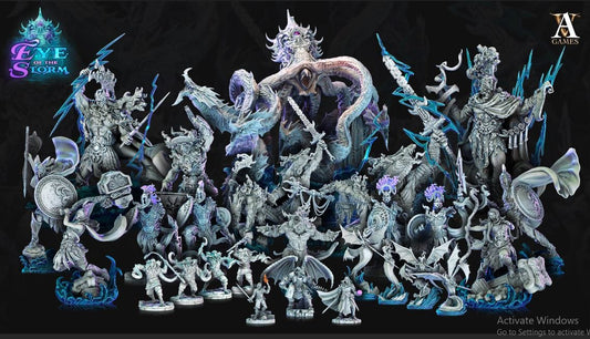 3D Printed Archvillain Games Eye of the Storm Zulkas - Storm Troll Boatboss 28 32mm D&D