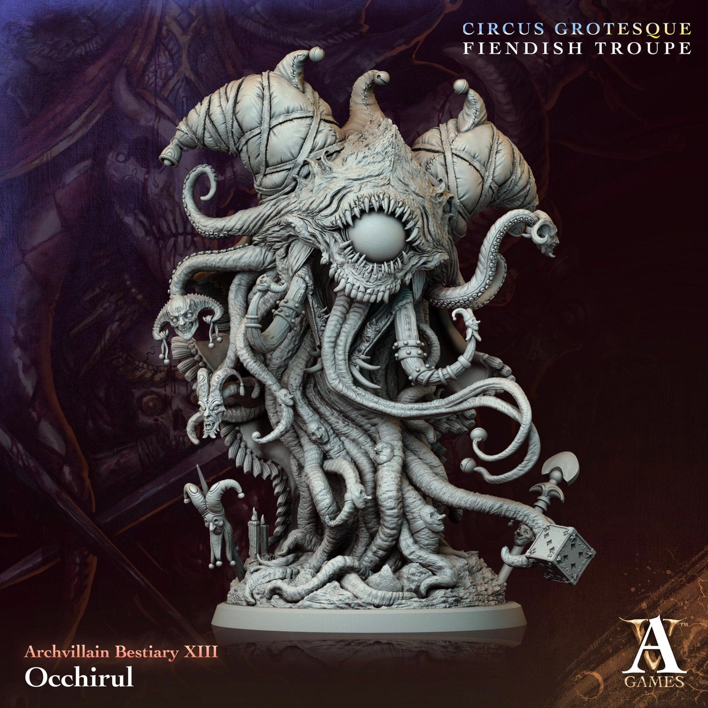 3D Printed Archvillain Games Occhirul Archvillain Bestiary Vol XIII 28 32mm D&D