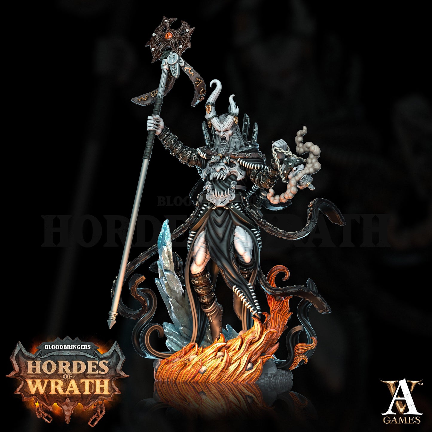 3D Printed Archvillain Games Rubeus Wrathcaller Society Vol. XXII 28 32mm D&D