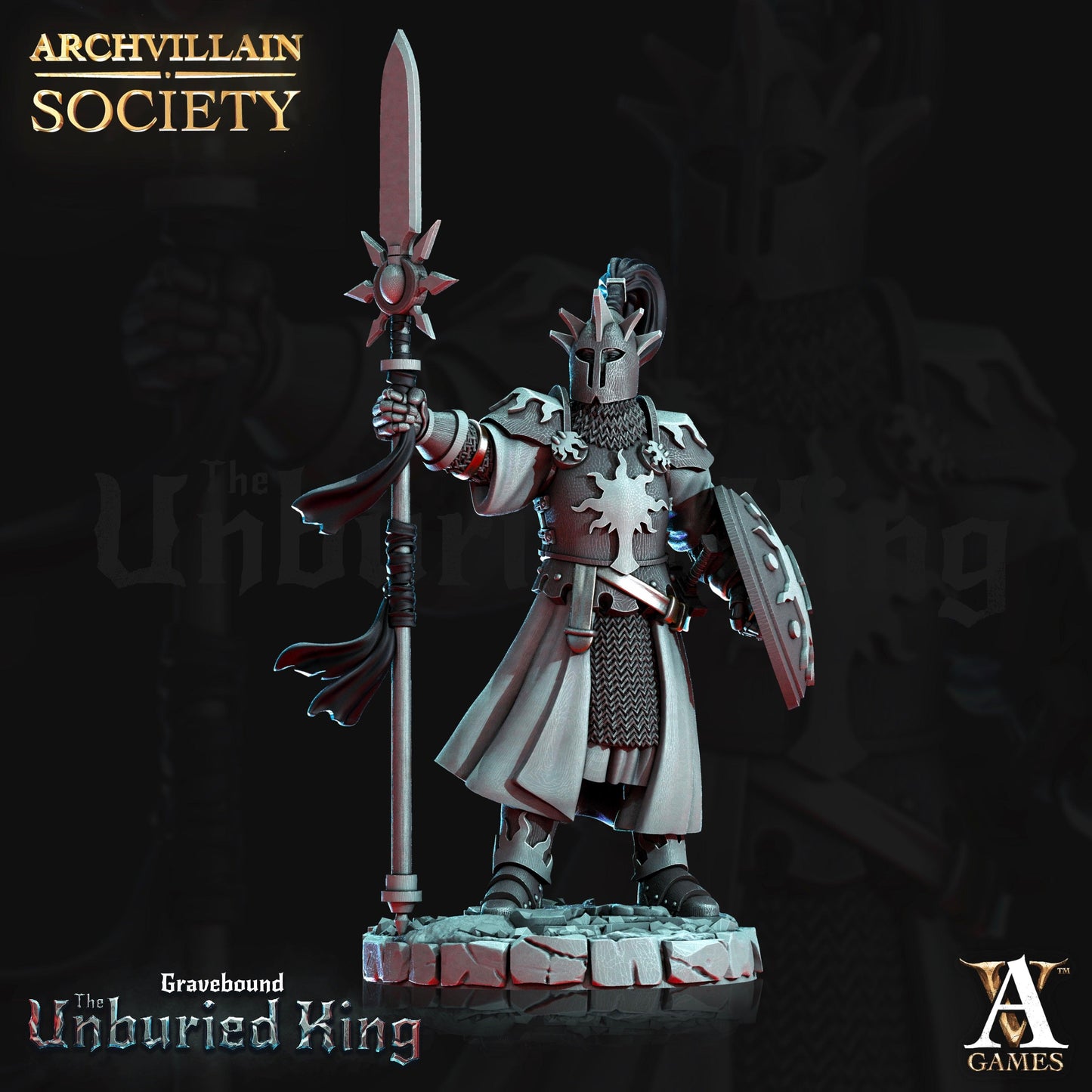 3D Printed Archvillain Games Sir Declinse Society Vol. XX 28 32mm D&D