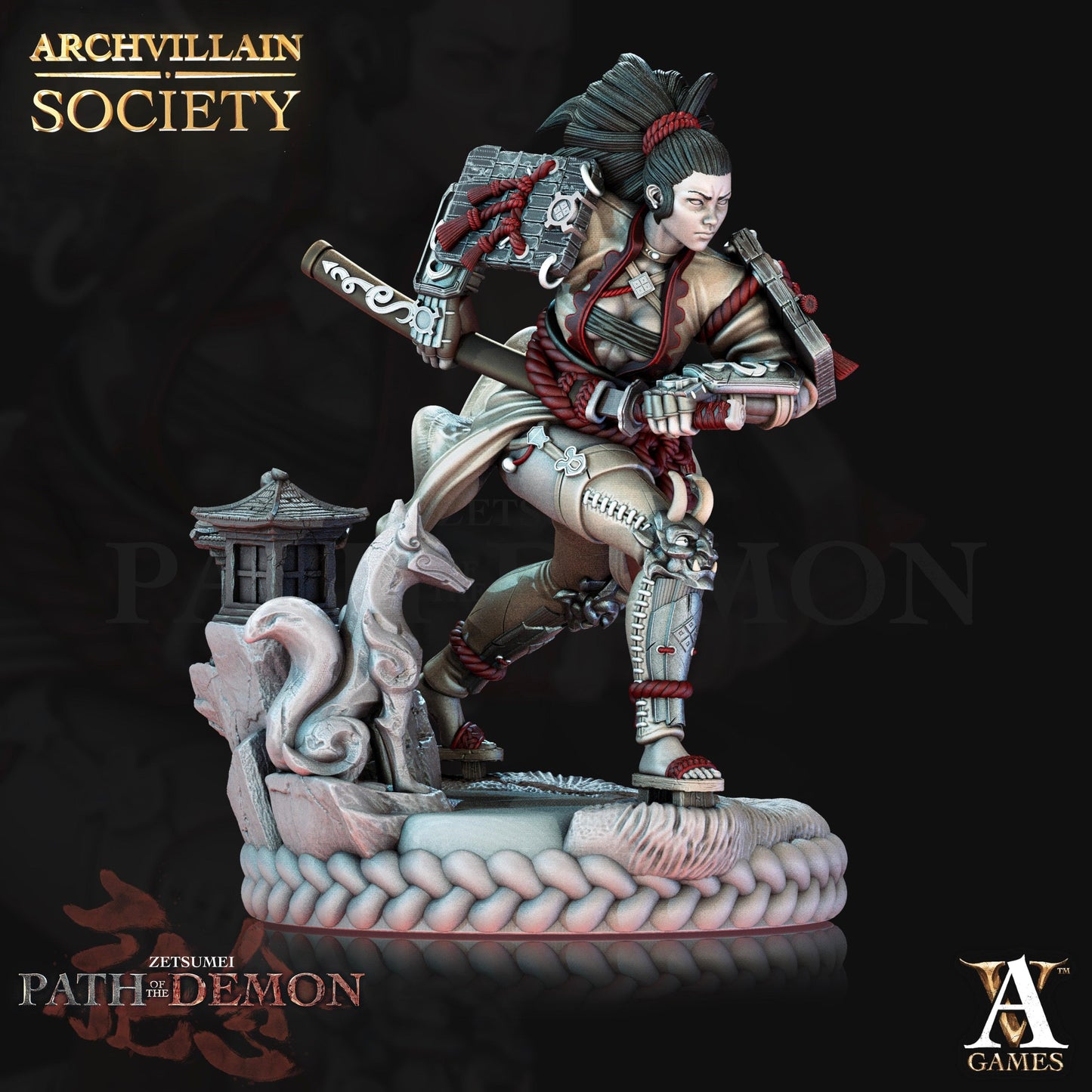 3D Printed Archvillain Games Tayuri Society Vol. XXI 28 32mm D&D