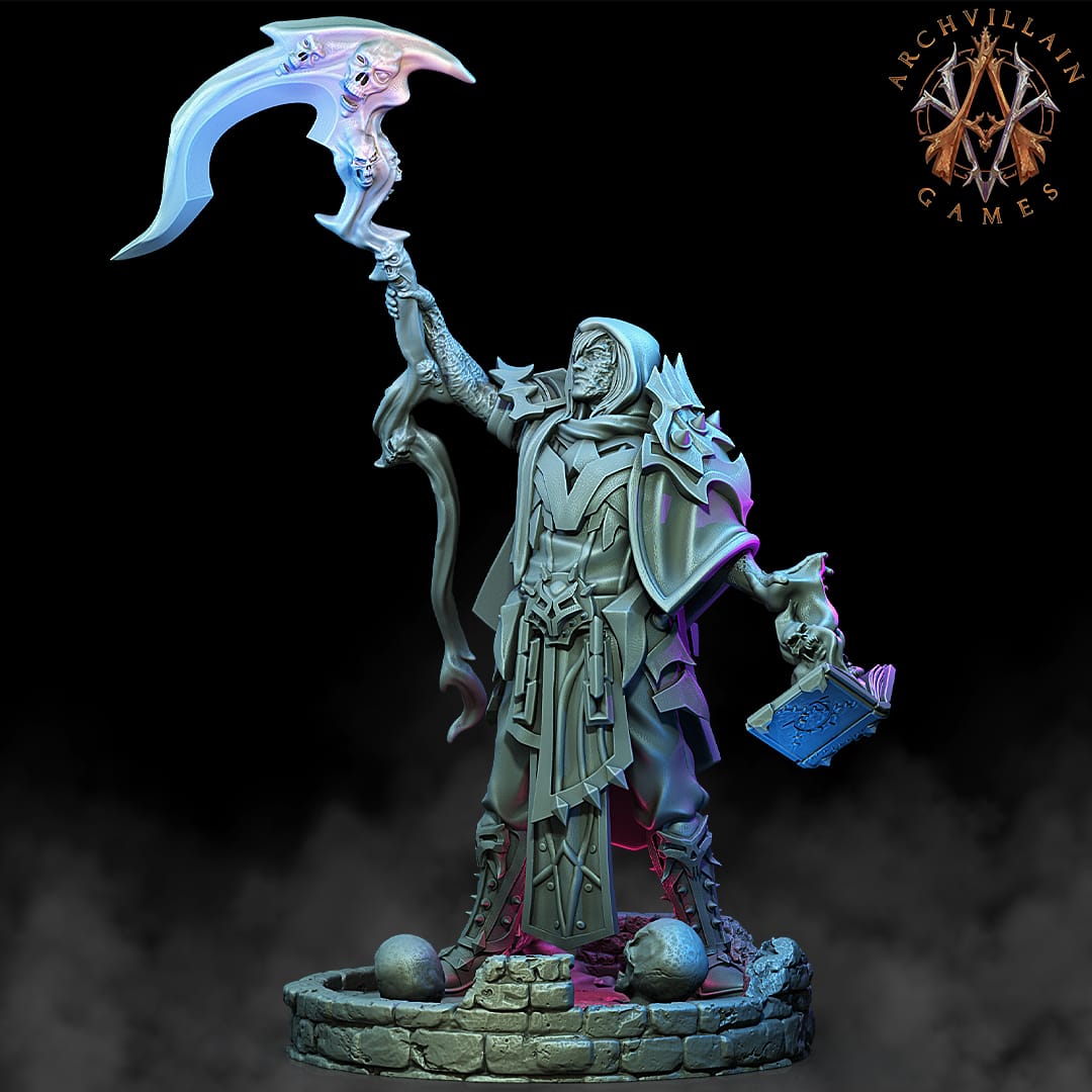 3D Printed Archvillain Games The Deathknight Order Soulbinders 28 32mm D&D