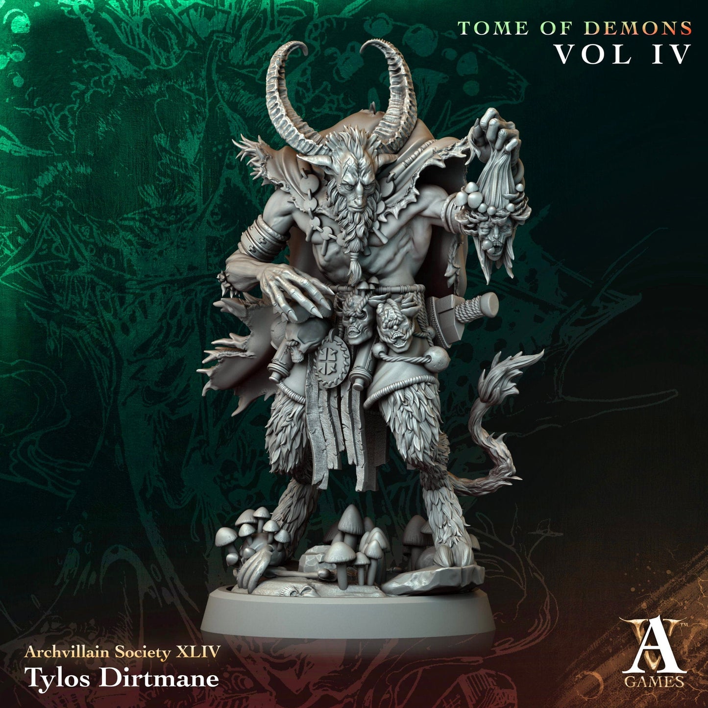 3D Printed Archvillain Games Tylos Dirtmane Archvillain Society Vol XLIV 28 32mm D&D