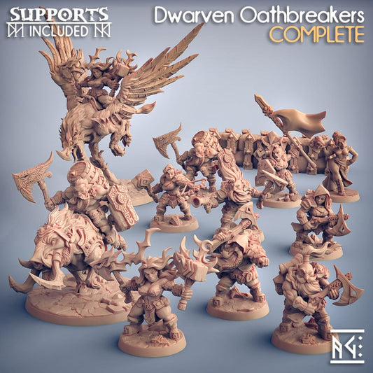 3D Printed Artisan Guild Helga Windfury Dwarven Oathbreakers 28mm 32mm