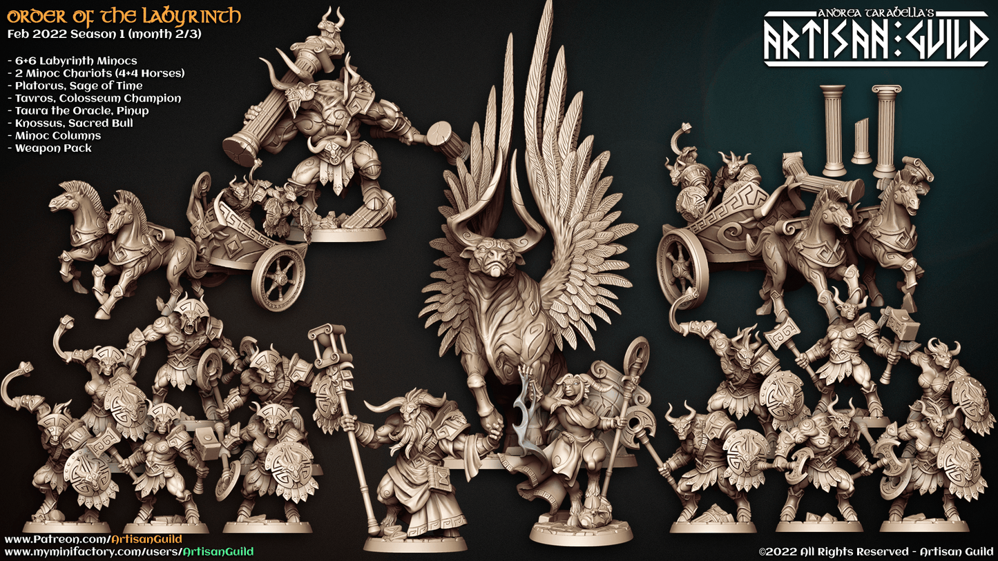 3D Printed Artisan Guild Tavros Colosseum Champion Order of the Labyrinth 28mm 32mm