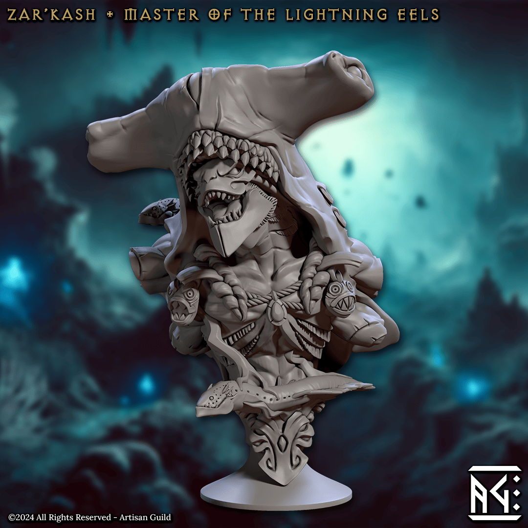 3D Printed Artisan Guild Mirmidons of the Death-Tide Busts Set 28mm 32mm