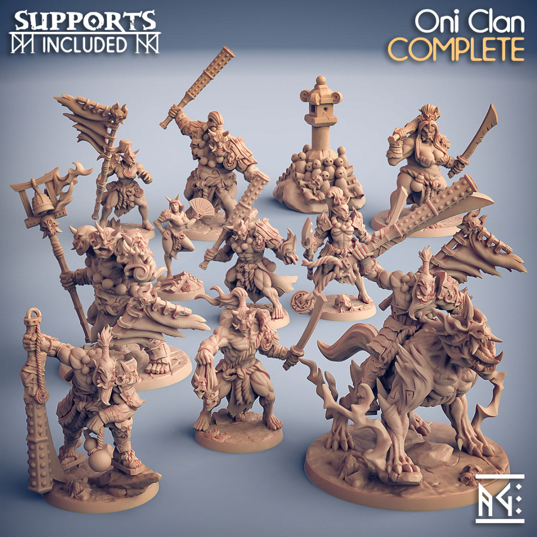 3D Printed Artisan Guild Oni Grunt Set Oni Clan 28mm 32mm