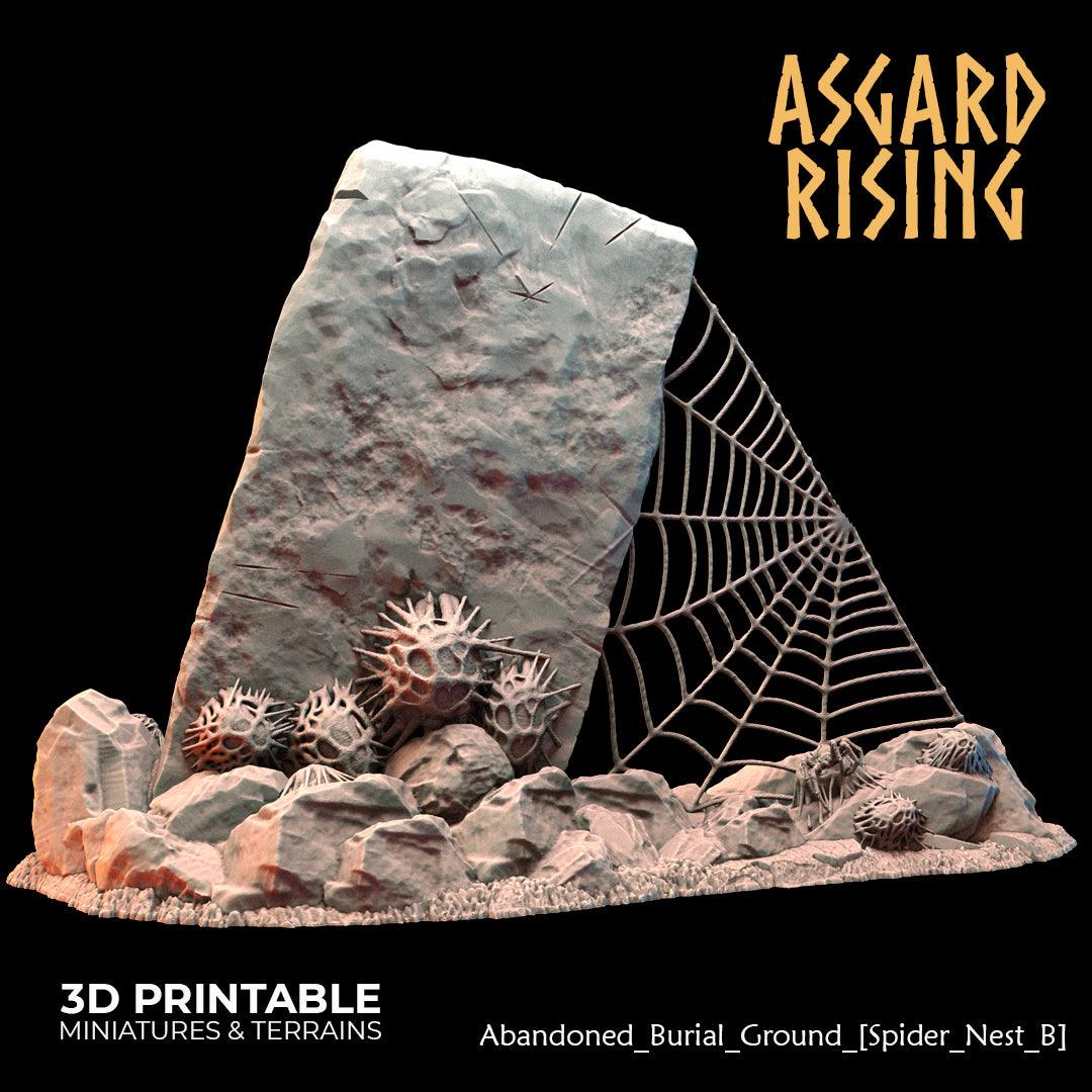 3D Printed Asgard Rising Abandoned Burial Ground Spider Nests 28 32 mm Wargaming DnD