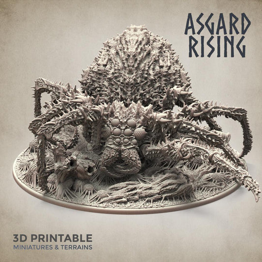 3D Printed Asgard Rising Ancient Spider Queen Gargantuan Model 32mm D&D