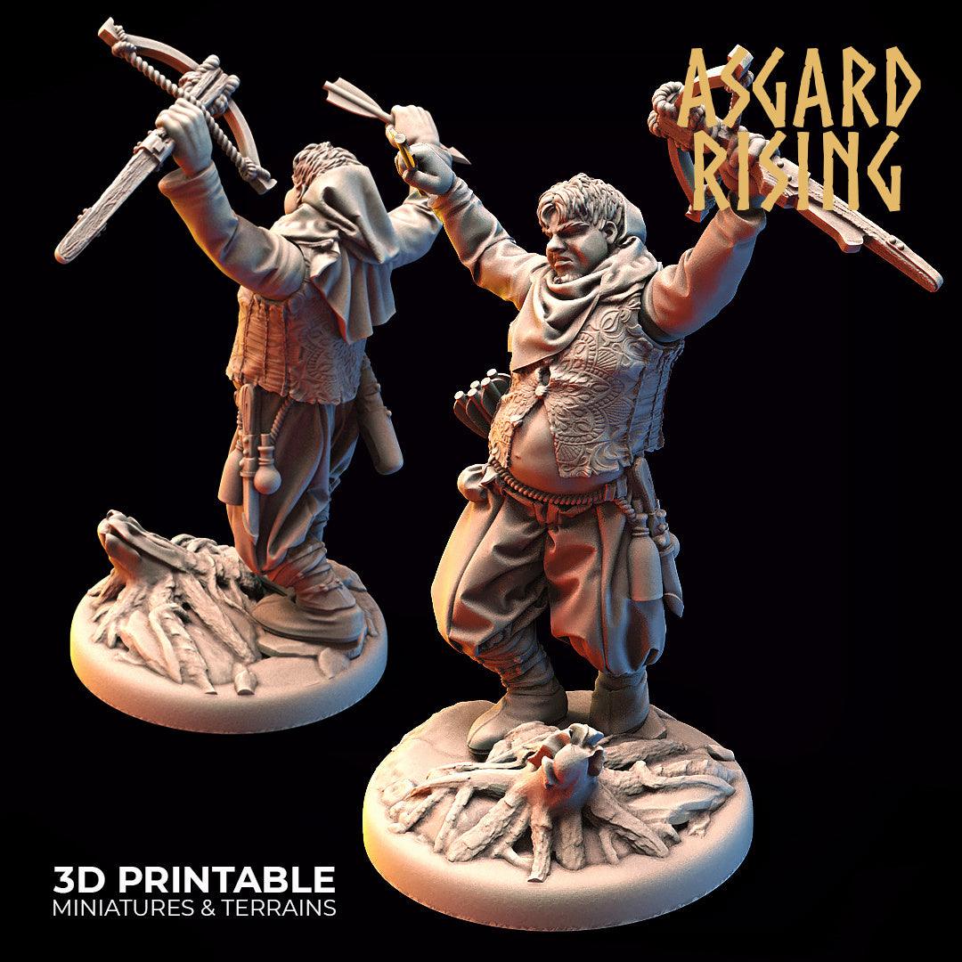 3D Printed Asgard Rising Bandit Deserters Crossbow Modular Warband 28mm - 32mm