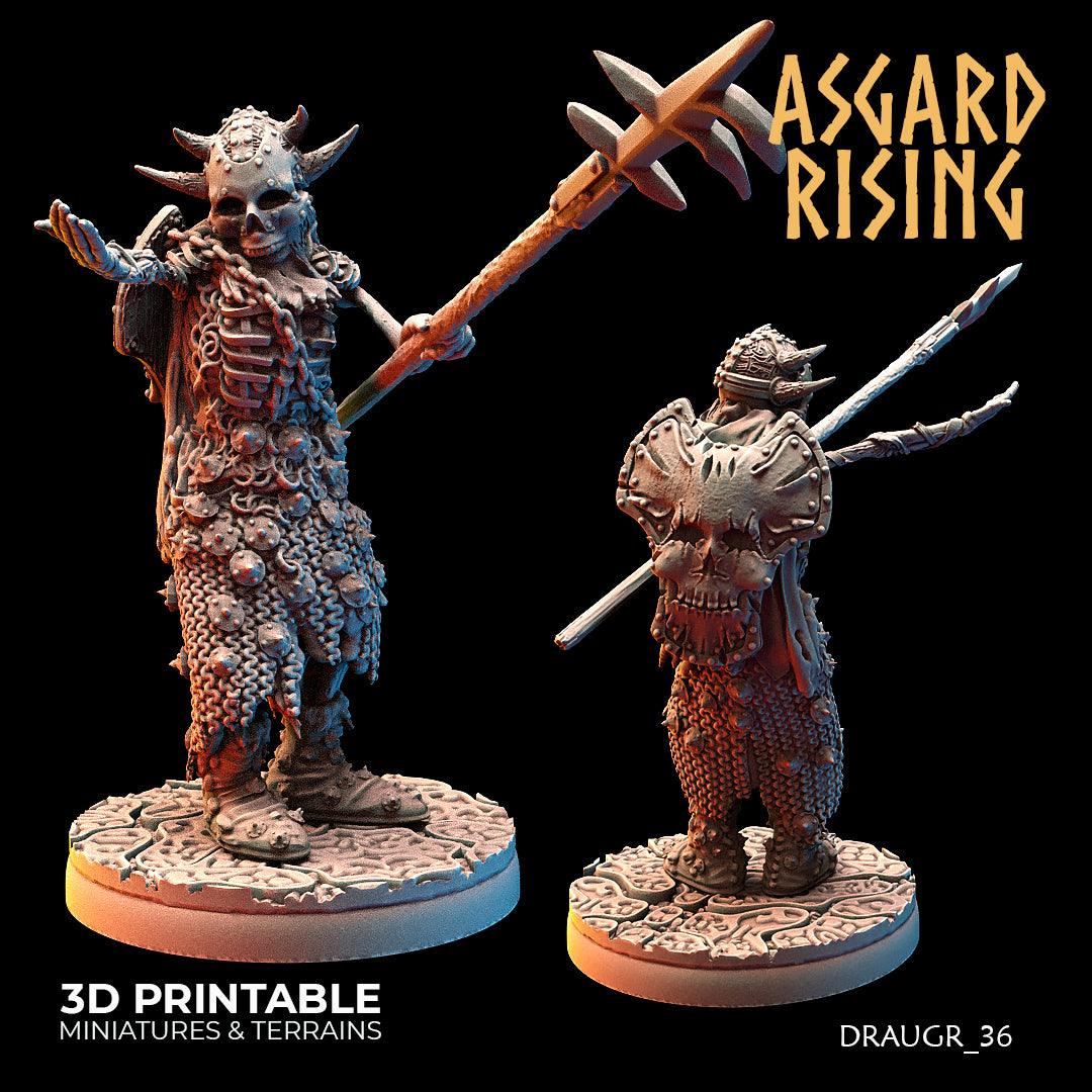 3D Printed Asgard Rising Draugr Phalanx Modular Set 28 32 mm Wargaming DnD