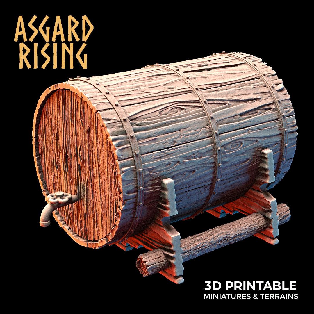 3D Printed Asgard Rising Dwarf Barrels Distillery and Brewery 28mm - 32mm