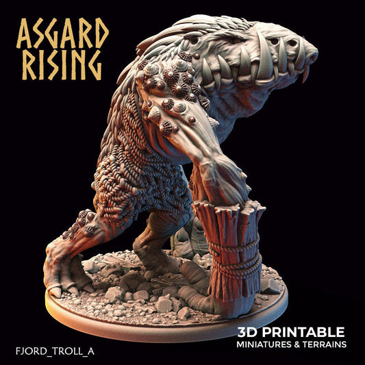 3D Printed Asgard Rising Fjord Troll Set 28 32 mm Wargaming DnD