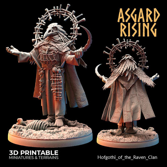 3D Printed Asgard Rising Hofgothi and Priestesses of the Raven Clan - 28 32mm Wargaming DnD
