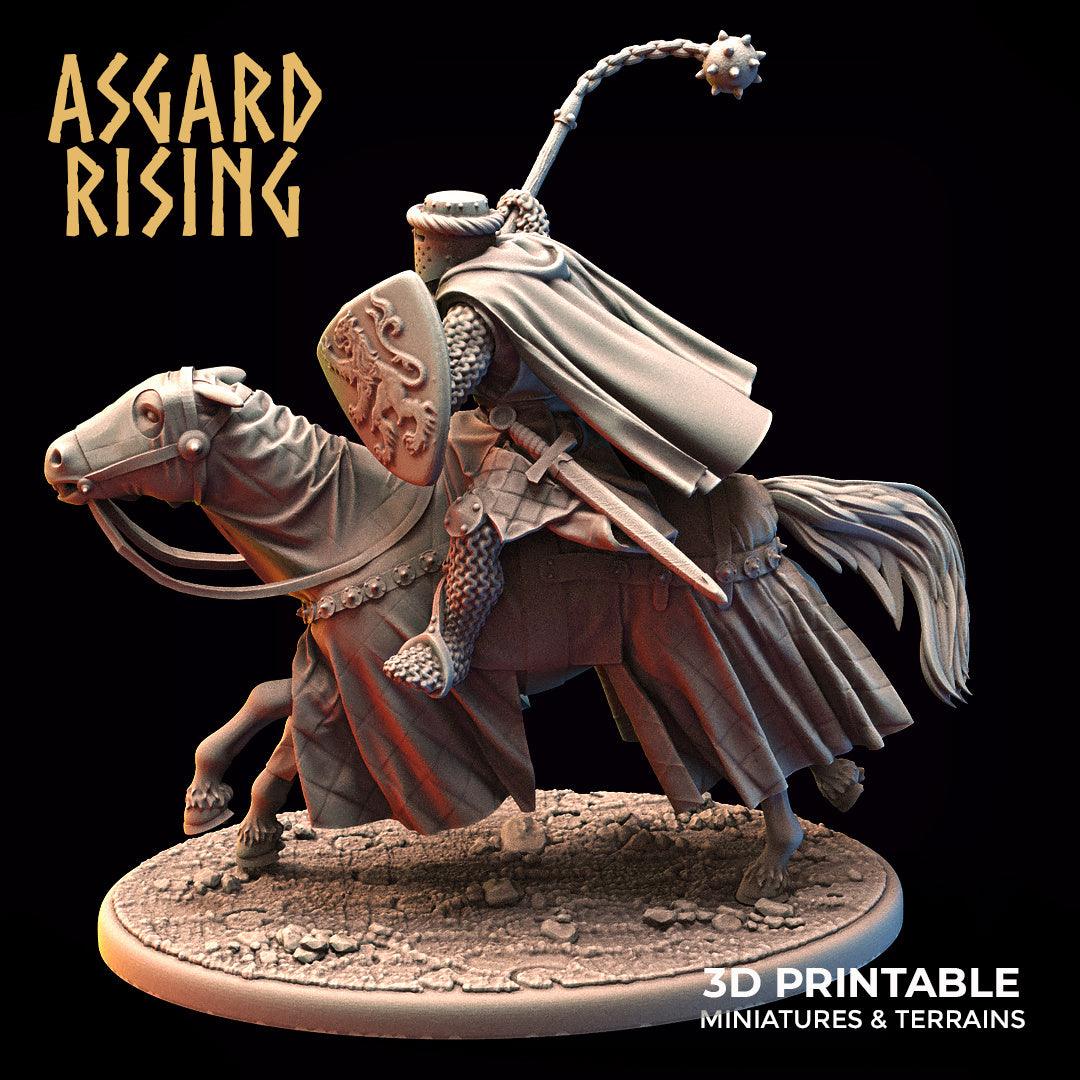 3D Printed Asgard Rising Medieval Heavy Calvary Set 28mm - 32mm Ragnarok D&D