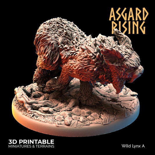 3D Printed Asgard Rising Wild Lynxes 28 32 mm Wargaming DnD