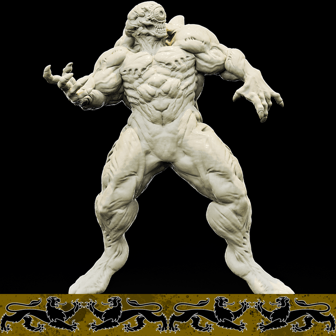 3D Printed Bestiary Vol. 4 Nafarrate - Noventash'Ma Cyclops 32mm Ragnarok D&D