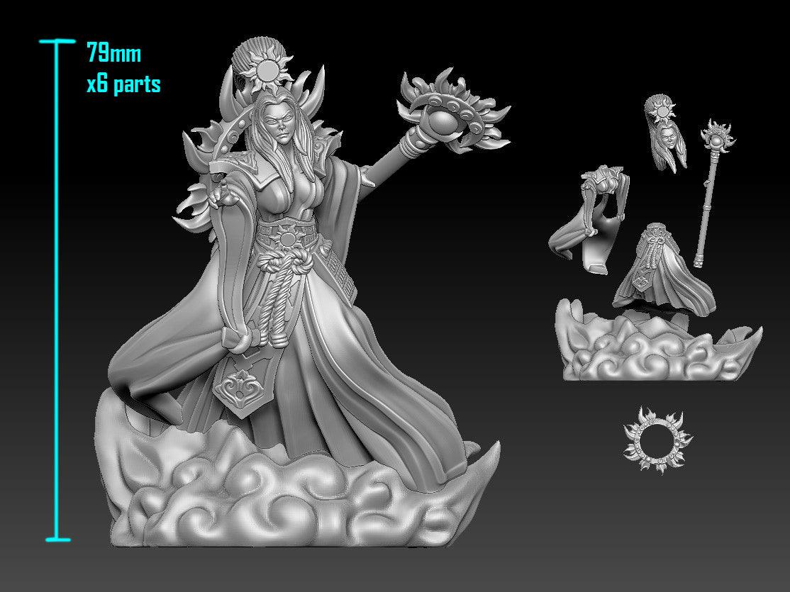 3D Printed Bestiary Vol. 5 Nafarrate - Amaterasu 32mm Ragnarok D&D