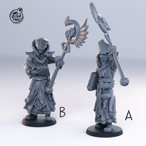 3D Printed Cast n Play 92 Priest Townsfolk 28mm 32mm D&D