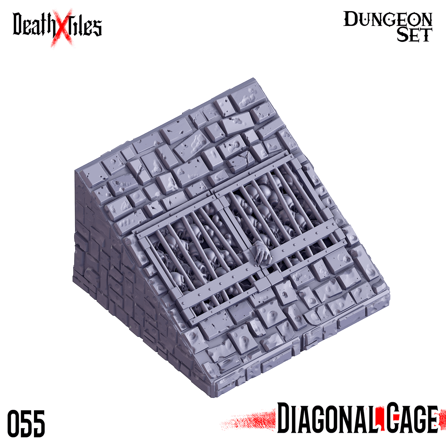 3D Printed Cast n Play Death x Tiles - Stairs Ramp Set 28mm 32mm D&D
