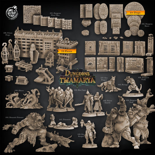 3D Printed Cast n Play Dungeon Trolls Dungeons of Thamarya 28mm 32mm D&D