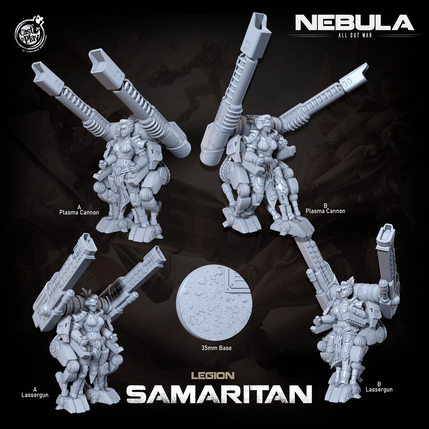 3D Printed Cast n Play Legion Samaritan (Anti-Vehicle) Nebula All Out War 28mm 32mm D&D