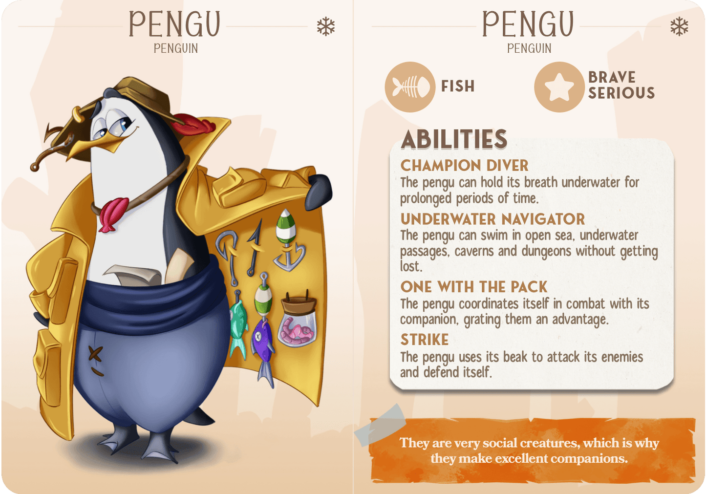 3D Printed Cast n Play Pengu - Peguin Companions 28mm 32mm D&D